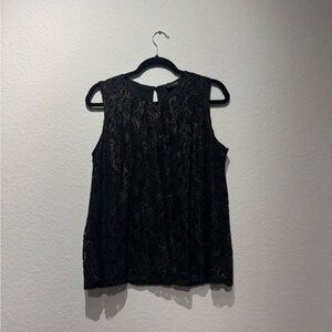 Elegant Black Lace Sleeveless Top